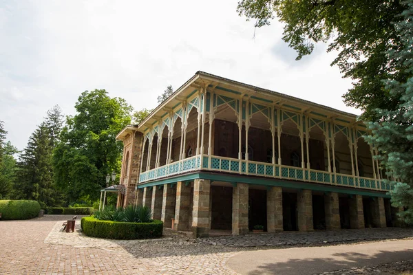 Museum building exterior, park and garden in Tsinandali, Georgia.