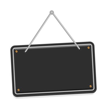 Boş tabela vektör illüstrasyonu asılıyor