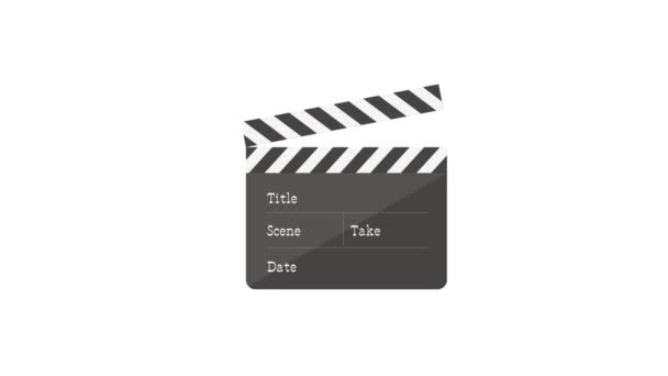 Animação Ação Clapperboard Mp4 — Vídeo de Stock