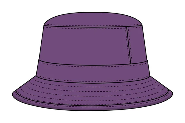 Modello Cappello Secchio Illustrazione Vettoriale — Vettoriale Stock