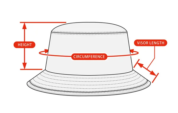 Векторная Иллюстрация Размера Одежды Шляпа Спинки — стоковый вектор