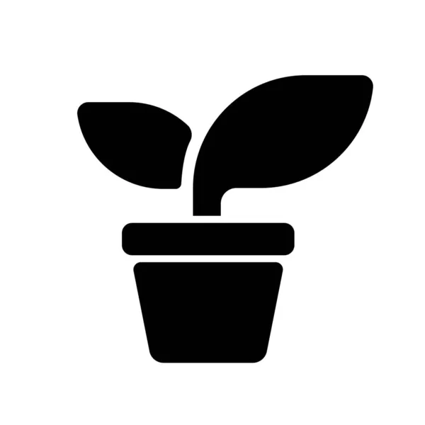 Sprout Plant Vector Icon Illustration — 스톡 벡터