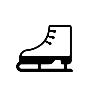 Buz pateni (paten ayakkabısı) vektör simgesi çizimi
