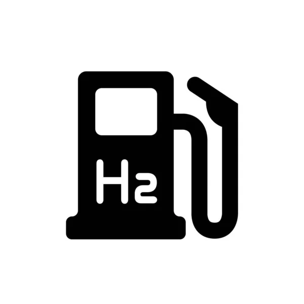 Hydrogen Fuel Station Vector Icon Illustration — Stock Vector