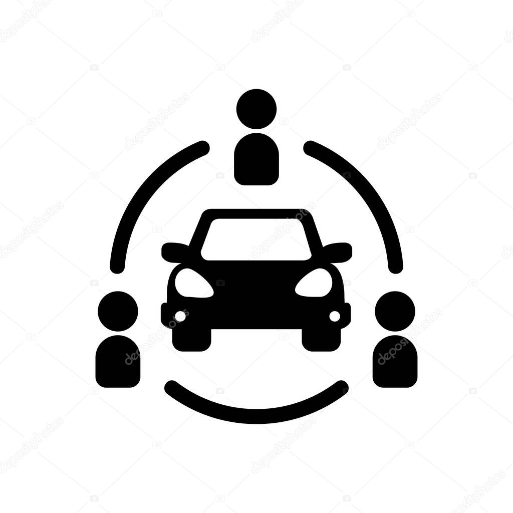 Car sharing vector icon illustration