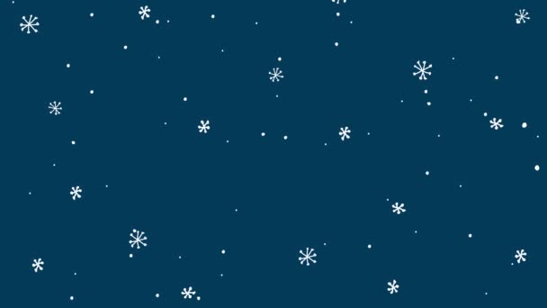 Bezproblémová Animace Padajících Sněhových Vloček — Stock video