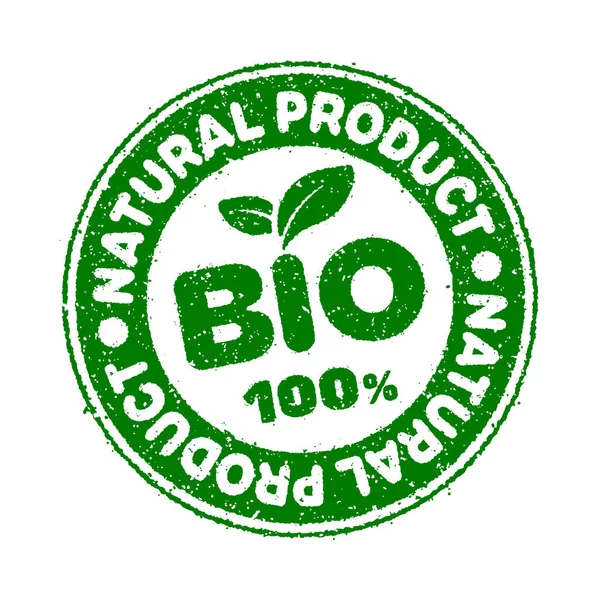 Illustration Étiquettes Produits Biologiques Sains Naturels Écologiques — Image vectorielle