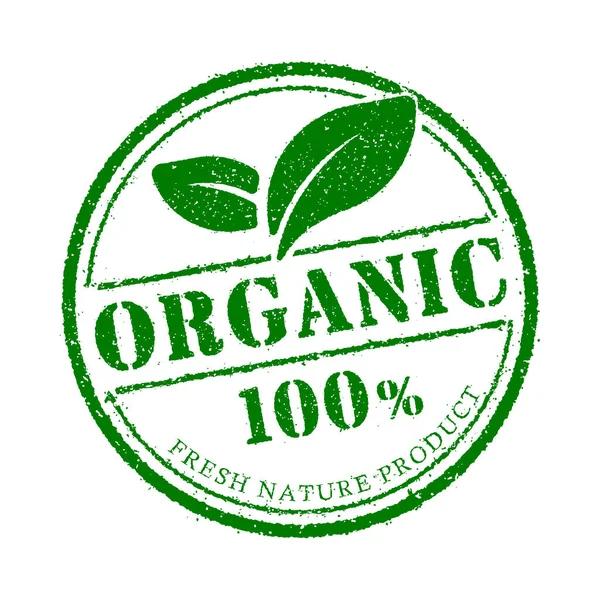 Biologische Gezonde Natuurlijke Eco Product Stempel Illustratie — Stockvector