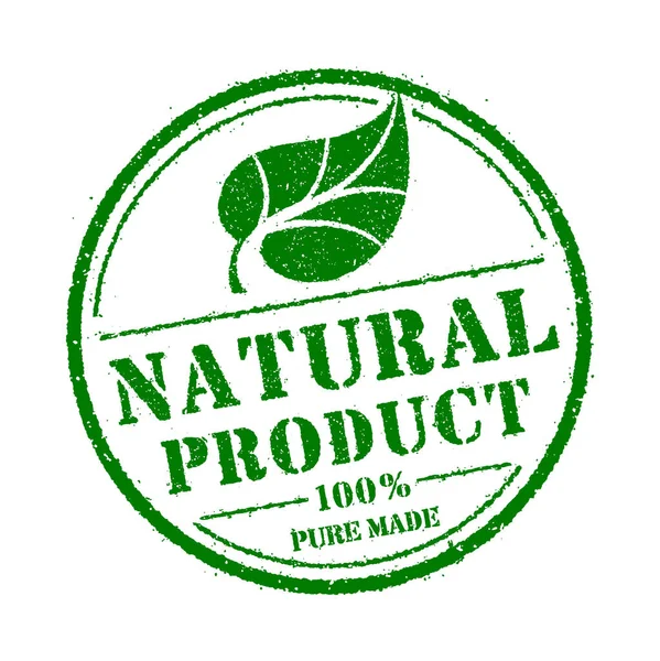 Illustrazione Dell Etichetta Del Timbro Del Prodotto Biologico Sano Naturale — Vettoriale Stock