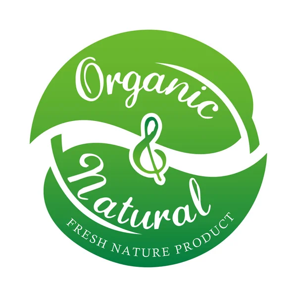 Biologische Gezonde Natuurlijke Eco Product Label Illustratie — Stockvector