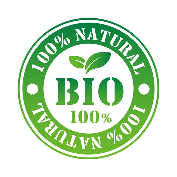 Biologische Gezonde Natuurlijke Eco Product Label Illustratie — Stockvector
