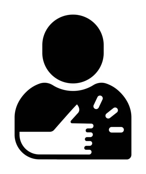 Silhouette Person Vector Icon Illustration Good Thumb — Stockvektor