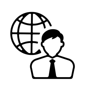 Diplomat, Local employee vector icon illustration