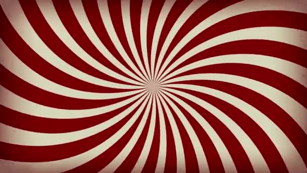 Draaiende Radiale Patroon Draaiende Animatie Vintage Textuur — Stockvideo