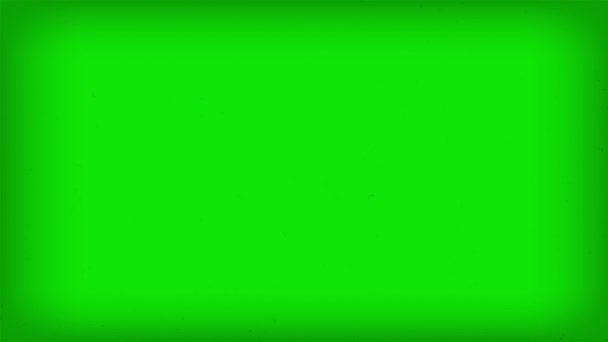 Noise Animation Old Film Green Background Chroma Key Use — Stock Video