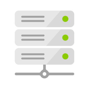 bilgisayar sunucusu (veri merkezi) vektör resimleme