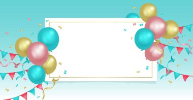 Kutlama pankartı vektör illüstrasyonu (metin yok )