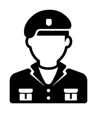 Asker (komutan, subay) vektör resimleme