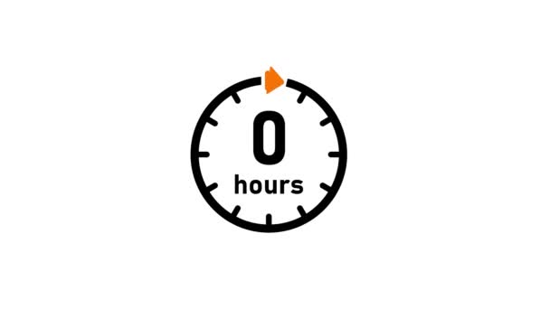 Clock Timer Time Passage Waiting Time Animation Hours — Stok Video