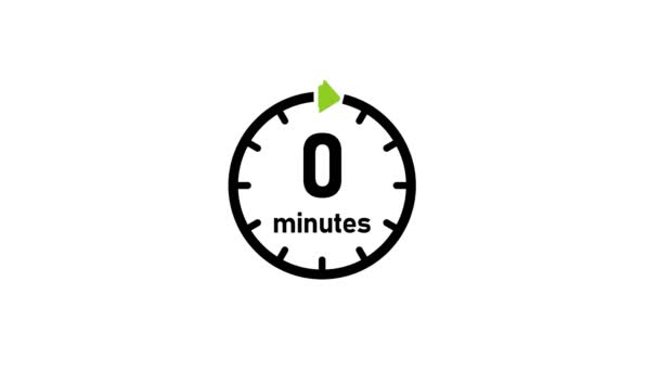 Uhr Timer Zeitablauf Wartezeit Animation Minuten — Stockvideo