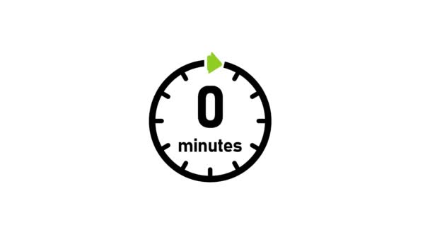 Часы Таймер Время Прохода Время Ожидания Анимация Включительно Минут — стоковое видео