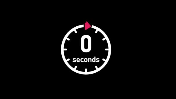 Orologio Timer Tempo Passaggio Tempo Attesa Animazione Ligu60 Secondi — Video Stock