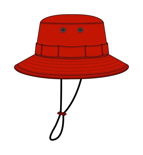 Boonie Καπέλο Καπέλο Περιπέτειας Πρότυπο Διανυσματική Απεικόνιση — Διανυσματικό Αρχείο