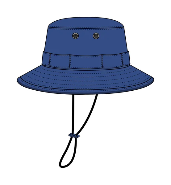 Boonie Hat Chapéu Aventura Modelo Ilustração Vetorial —  Vetores de Stock