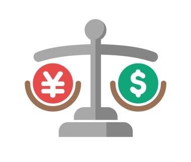 Japon yen değer kaybı (ABD doları karşısında) vektör resmetme