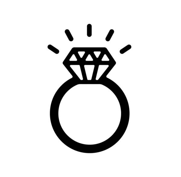 Diament Ikona Wektora Biżuterii Ilustracja — Wektor stockowy