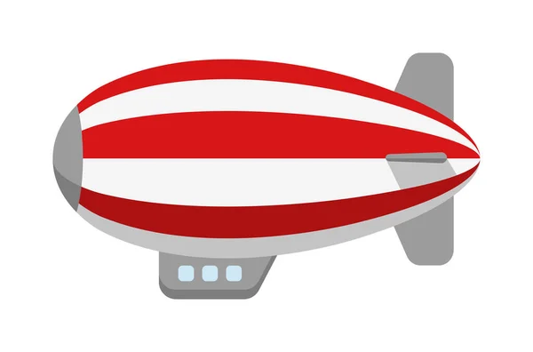 Colorful Airship Blimp Vector Illustration — Vettoriale Stock
