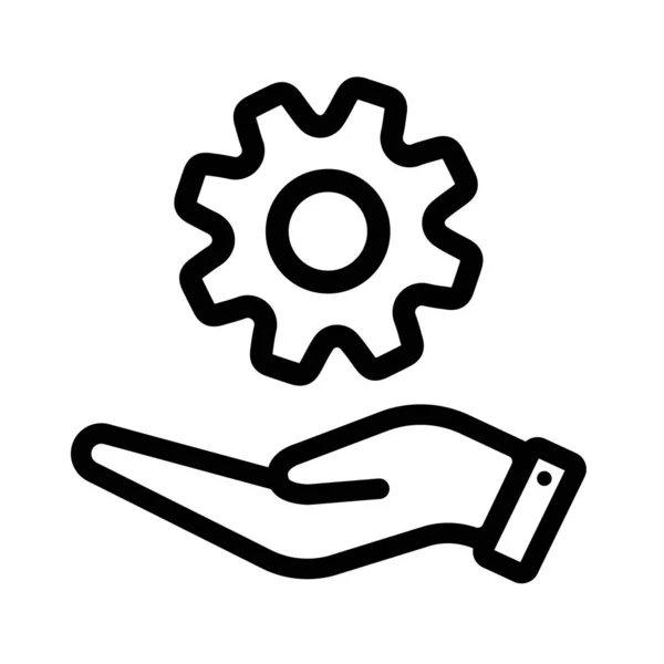 Gear Equipment Function Vector Icon Illustration — Stock Vector