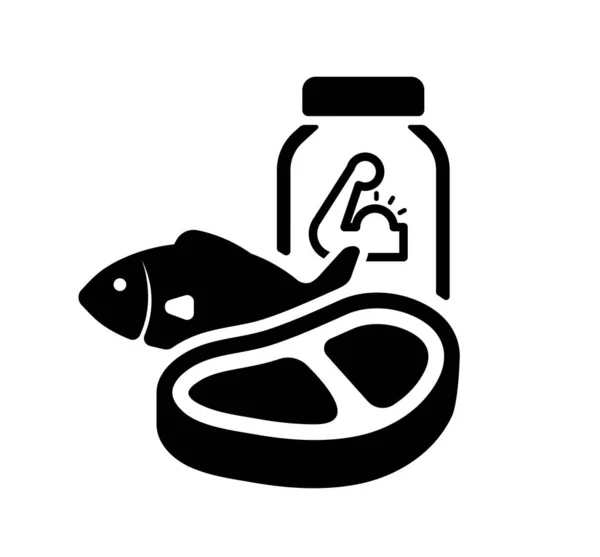 High Protein Foods Vector Icon Illustration — Stockvektor