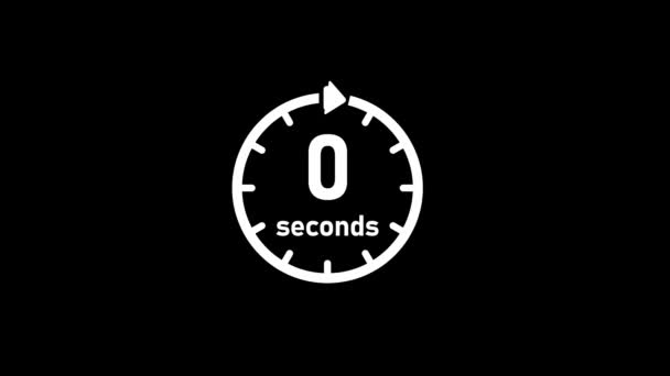 Clock Timer Time Passage Waiting Time Animation Seconds — ストック動画