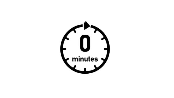 Clock Timer Time Passage Waiting Time Animation Minutes — ストック動画