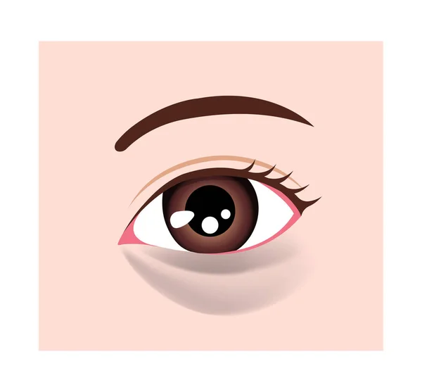 Dark Circles Eyes Vector Illustration Black Circles — Stock Vector