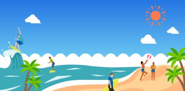 Simple summer beach vector illustration