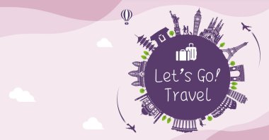 Hadi seyahat vektörü illüstrasyonuna gidelim.