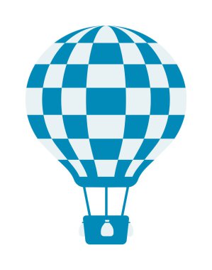 Tek renkli sıcak hava balonu vektör çizimi