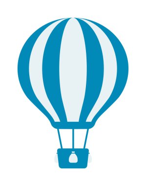 Tek renkli sıcak hava balonu vektör çizimi