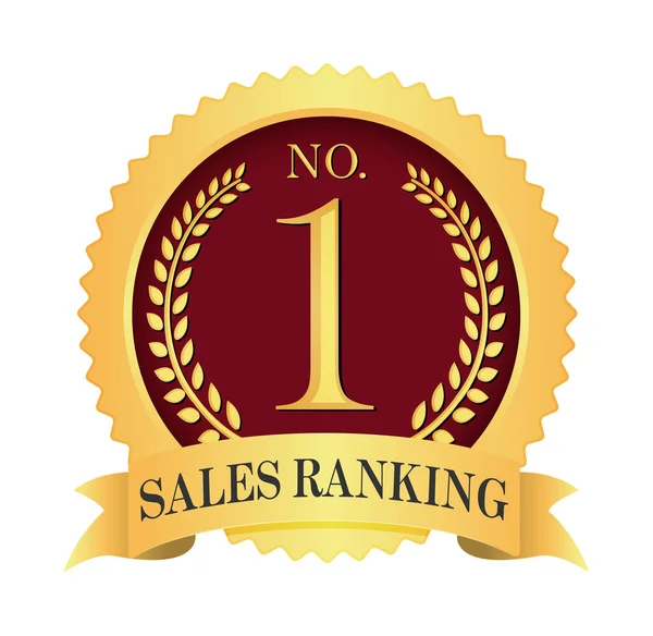Medal Icon Illustration Sales Ranking — Stock Vector