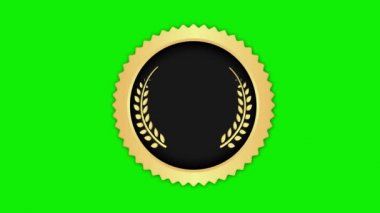 No.1 medal icon 4k animation movie ( Sales Ranking ) | green background for chroma key