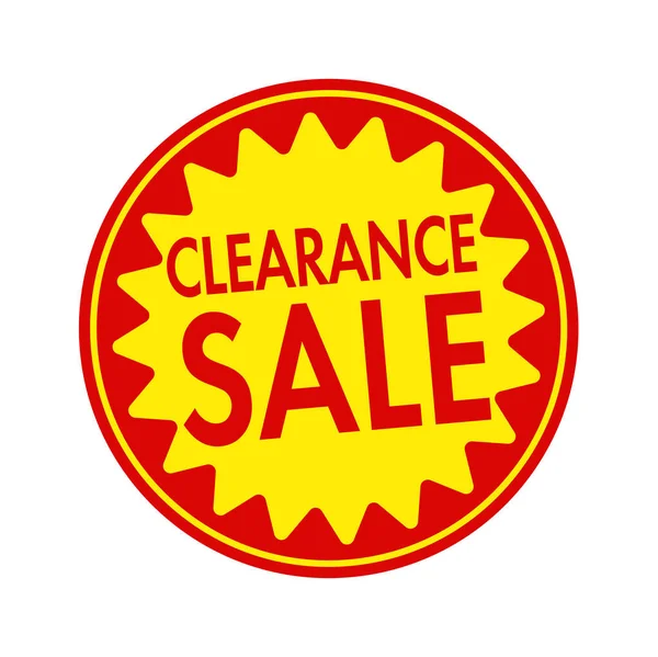 Sale Label Vector Illustration Clearance Sale — Archivo Imágenes Vectoriales