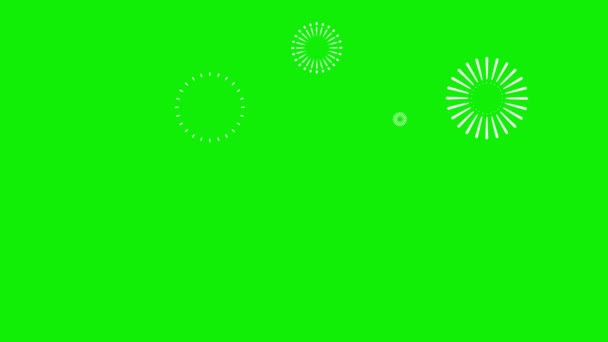 Fireworks Background Animation Green Background Chroma Key Use — Stockvideo