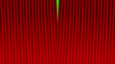 Red curtain opening and closing animation (MP4) | Green background for Chroma key use.