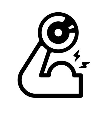 Kas eğitimi, egzersiz vektör simgesi illüstrasyonu