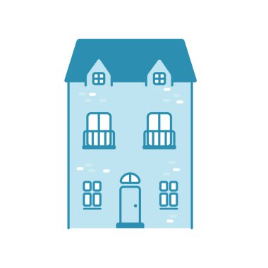 Residence building vector illustration (front view)	