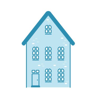 Residence building vector illustration (front view)	