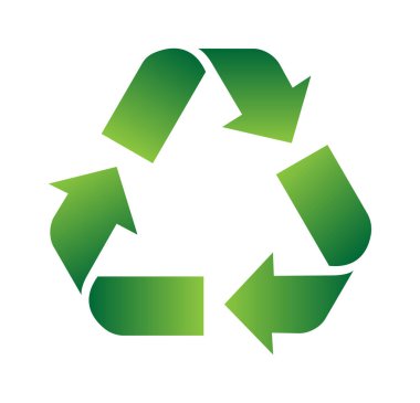 Plastik için Geri Dönüşüm Sembolleri. Vektör simgesi illüstrasyonu