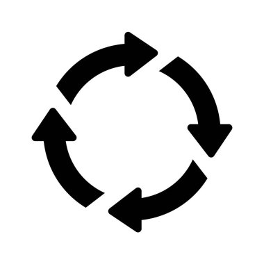 Plastik için Geri Dönüşüm Sembolleri. Vektör simgesi illüstrasyonu